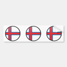 Faroe Island cirklar den kvalitets- flagga Bildekal