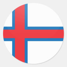 Faroe Island cirklar den kvalitets- flagga Runda Klistermärken
