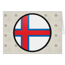Faroe Island cirklar den kvalitets- flagga Hälsningskort