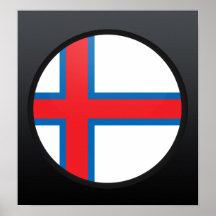 Faroe Island cirklar den kvalitets- flagga Posters