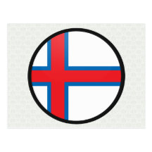 Faroe Island cirklar den kvalitets- flagga Vykort