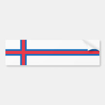 Faroe Island flagga. Danmark/danska/dansk Bildekal