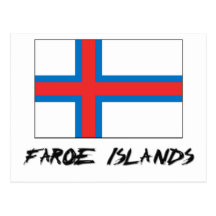 Faroe Island flagga Vykort