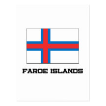 Faroe Island flagga Vykort