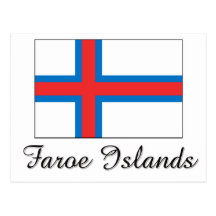 Faroe Island flaggadesign Vykort
