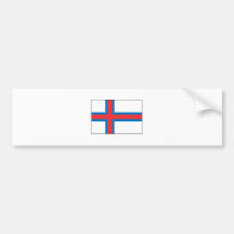 Faroe Island FLAGGAinternationell Bildekal
