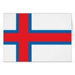 Faroe Island högkvalitativ flagga Hälsnings Kort