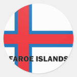Faroe Island Roundel kvalitets- flagga Rund Klistermärke