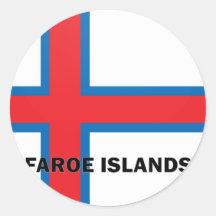 Faroe Island Roundel kvalitets- flagga Rund Klistermärke