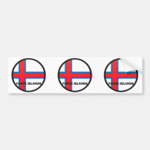 Faroe Island Roundel kvalitets- flagga Bildekal
