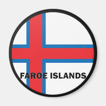 Faroe Island Roundel kvalitets- flagga Kylskåpsnagnet