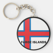 Faroe Island Roundel kvalitets- flagga Nyckel Ring