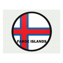 Faroe Island Roundel kvalitets- flagga Vykort
