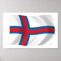 Faroe Island sjunker affischtrycket