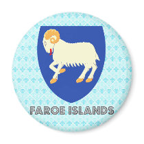 Faroe Island vapensköld Magnet För Kylskåp