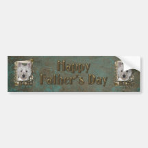 Fars dag - stentassar - västra höglands- Terrier Bildekaler