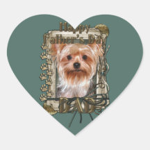 Fars dag - stentassar - Yorkshire Terrier Klistermärke