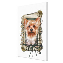 Fars dag - stentassar - Yorkshire Terrier Canvastryck