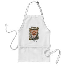 Fars dag - stentassar - Yorkshire Terrier Förkläde