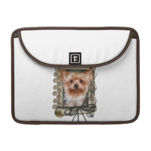 Fars dag - stentassar - Yorkshire Terrier Sleeve För MacBook Pro