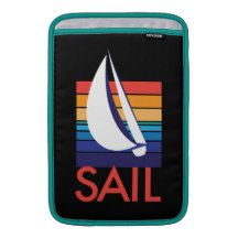FartygfärgSquare_Sail_on svart MacBook Sleeves
