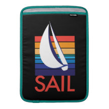 FartygfärgSquare_Sail_on svart MacBook Air Sleeve