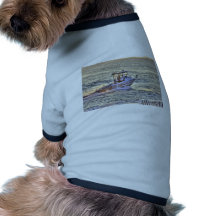 Fartyghav som fiskar Seaview Oceanview bilder Hund T-shirt