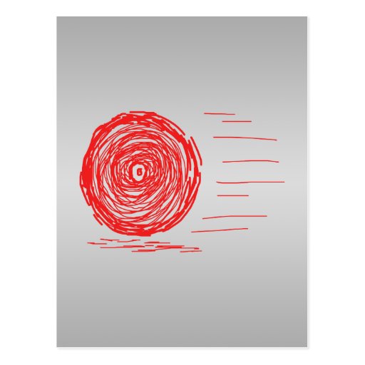 Fasta. Rusa. Symbol i rött på Gray. Vykort
