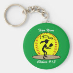 Fastpitch softball Keychain Nyckel Ringar