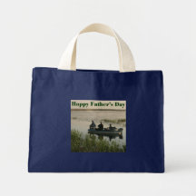 Fathers Day Men Fishing Canvas Bags