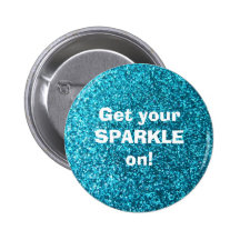 Fauxblåttglitter Knappar Med Nål