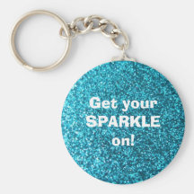 Fauxblåttglitter Nyckelring