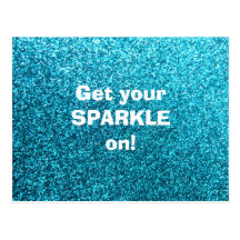 Fauxblåttglitter Vykort