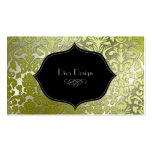 Fauxsilver barocka damastast /black visitkort