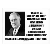 FDR ser inte trohoppvälgörenhet som Unattainable Vykort
