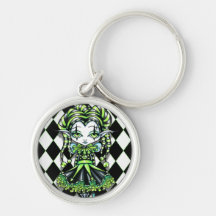 Fe Keychain för gyckelmakare för Jinxy Harlequingr Nyckel Ringar