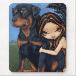 "Fe med en Rottweiler" Mousepad musmattor