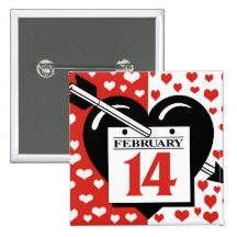 FEBRUARI 14TH DAG KNAPPAR MED NÅL