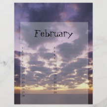 Februari kalender flygblad