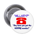 Fel numrerar Hillary knäppas Knappar Med Nål