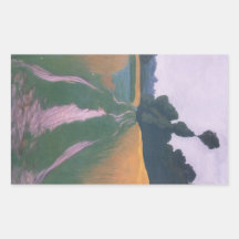 Felix Vallotton - landskap i Regen Rektangelformade Klistermärken