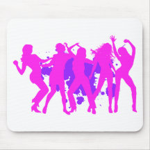 Fem dansa flickor musmattor