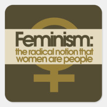 Feminism Fyrkantiga Klistermärken