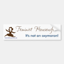 Feministisk hemmafru - inte en oxymoron bildekal