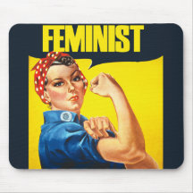 Feministisk Rosie för vintage Riveter Mus Matta