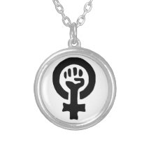 Feministisk symbollogotyp anpassningsbara smycken