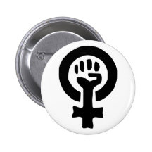 Feministisk symbollogotyp knapp med nål