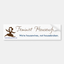 Feministiska inte rumsrena hemmafruar - bildekaler
