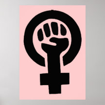 Feministiskt symbol för kvinnagenusjämställdhet print