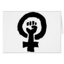 Feministiskt symbol hälsningskort